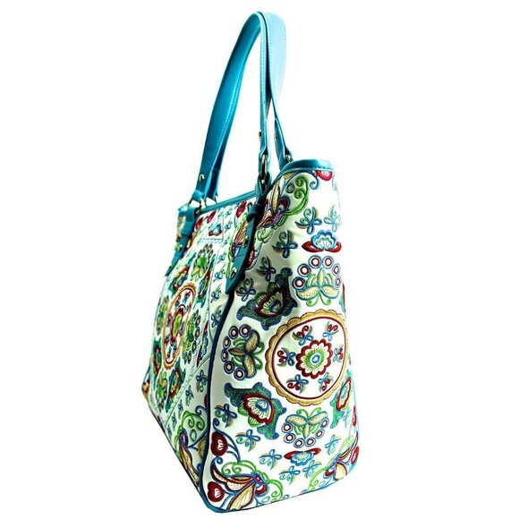 Fricaine Bright Morning (Blue) Embroidered Tote - Picture 3 of 7